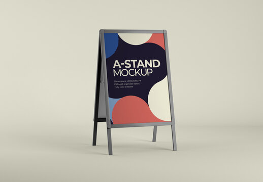 A-Stand and Board Mockup