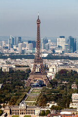 Naklejka premium Paris. Aerial view of the capitals of France.