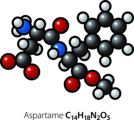 A molecule of the artificial sweetener aspartame.