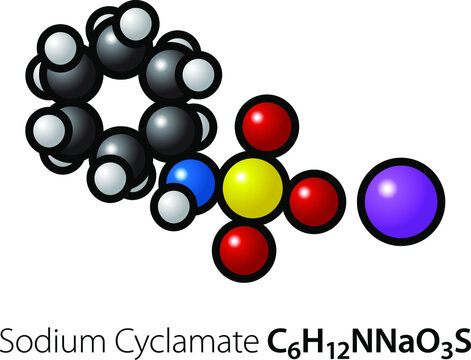 A Molecule Of The Artificial Sweetener Sodium Cyclamate.