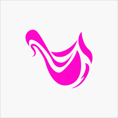 flame of fire minimalistic flat art.