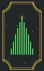 Geometric flat minimal christmas tree.