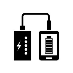 Glyph beautiful Portable charger vector icon