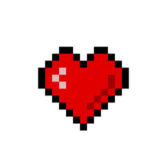 Obraz premium Pixel heart on white. Vewctor
