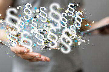 rendering digital paragraph law symbol