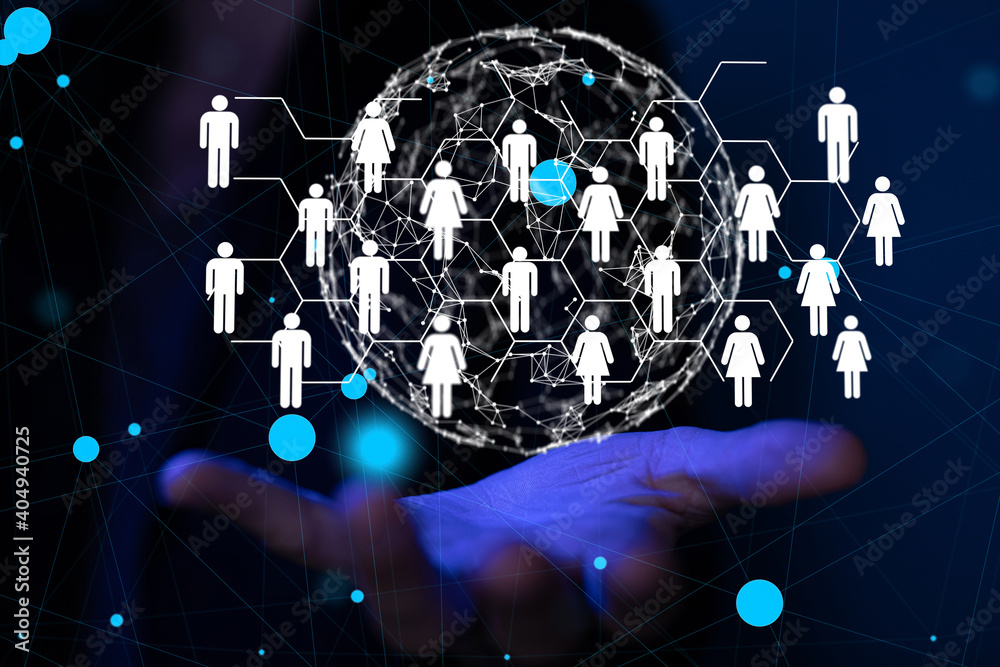 Poster  Digital Network and data concept.