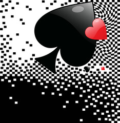 modern royal set with card suits graphic elements for game design