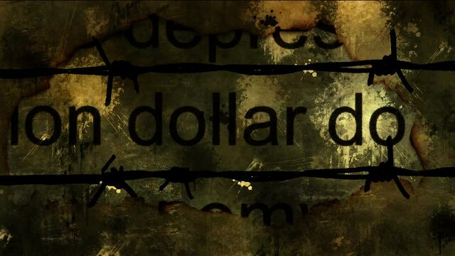 Dollar text on grunge background