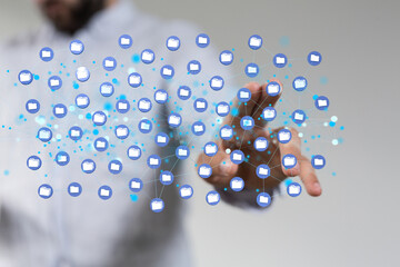 data network 3d digital info