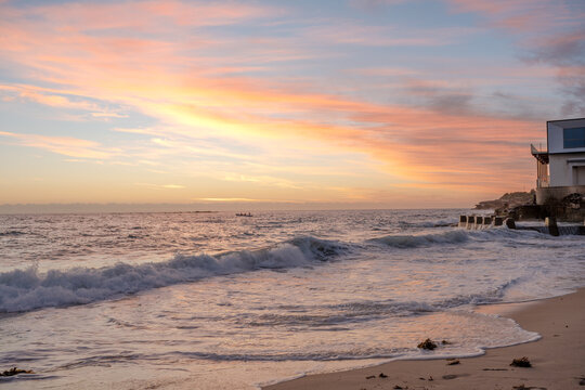 Colourful sunrise over Coogee beach in Sydney Australia