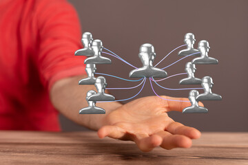 hierarchy connection team group digital