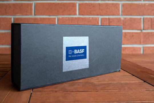 O BASF logo editorial illustrative