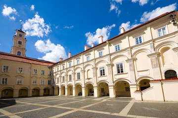 Fototapeta na wymiar The Grand Courtyard of Vilnius University in the Old Town of Vilnius, Lithuania