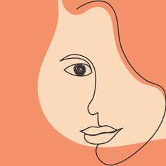 modern abstract female face design