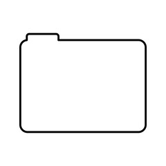 file folder icon, line style