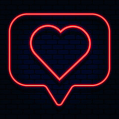 Obraz na płótnie Canvas Red heart on black brickwall