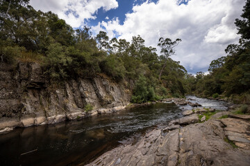 Fototapeta na wymiar Canyon Walk, a hiking trail in Bright, Victoria, Australia