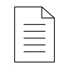 document file icon, line style