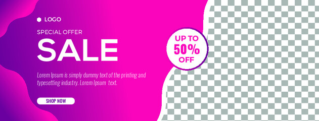 Special sale offer social media banner cover design template