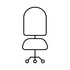 desk chair icon, line style