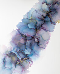 abstract background using blue and purple alcohol ink