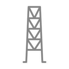 electric tower icon, flat style