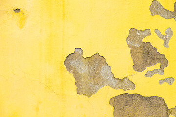 yellow wall parking lot close up with copy space