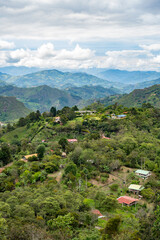 Fototapeta na wymiar A coté de San Francisco De Sales depuis l' Alto de la Virgen, Cundinamarca, Colombie