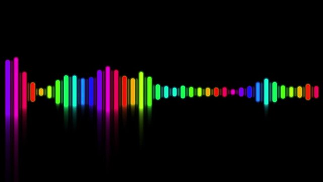 digital audio spectrum wave effect background