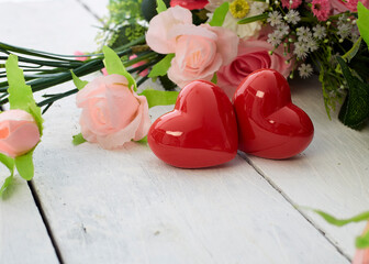 Valentin day romantic minimal red heart