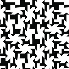 Black and white texture. Abstract seamless geometric pattern.
