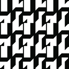 Black and white texture. Abstract seamless geometric pattern.
