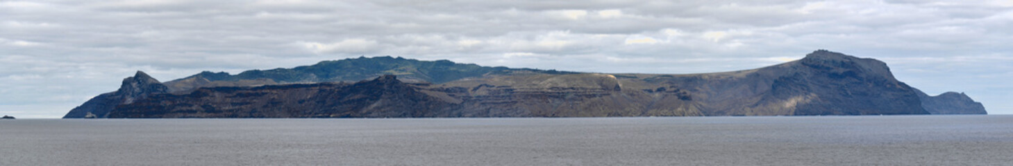 Approaching View of Saint Helena Island on the Horizon