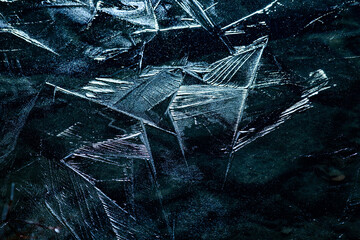 dark blue abstract ice texture background