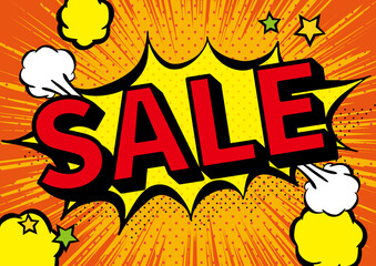 アメコミ吹き出し　セール　爆発の煙