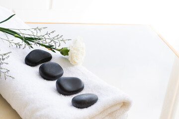 Obraz na płótnie Canvas Spa massage Aromatherapy body care background. Close up.