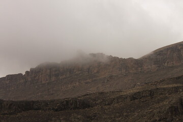 clouds over the mountains
