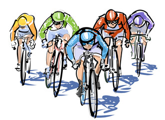 競輪-自転車レース - obrazy, fototapety, plakaty