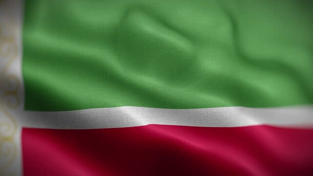 Chechen Republic Flag Textured Waving Front Background HD