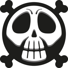 Skull icon, skull infographics, danger sign, pirate. Ideal for informative and educational material