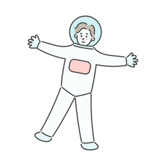 Fototapeta premium Floating Astronaut in the space