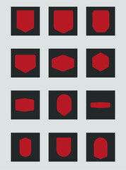 collection badge shapes, templates, logo, banner.eps