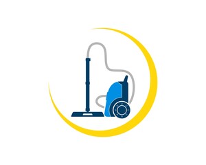 Vacuum cleaner with yellow swoosh
