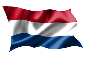 Fototapeta na wymiar オランダ　 国旗　シルク　アイコン