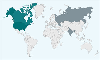 Fototapeta na wymiar map of the world vector illustration