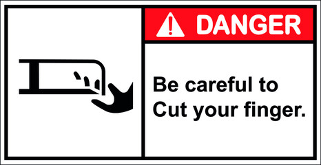 Cutting fingers, do not insert them.,Danger sign