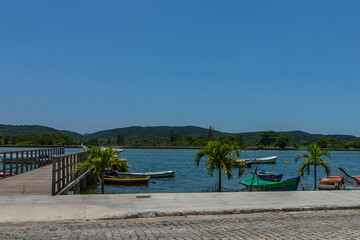 Deck Rampa de Madeira para o Canal e Pesca