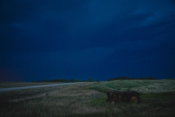 stormy sky in the field