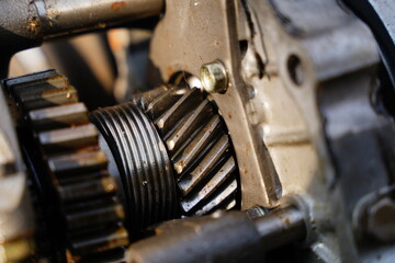 Car's Gear  transmission system on service 