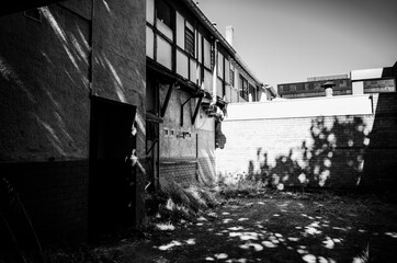 Black and white building